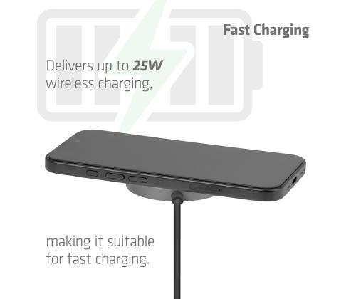 MOBILE CHARGER QI2 MAGSAFE/25W BLACK CAC-3027 CLUB3D