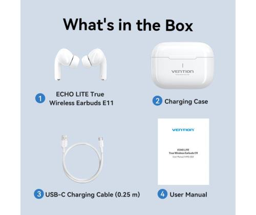 HEADSET WRL ECHO LITE E11/WHITE NBVW0 VENTION