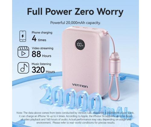 POWER BANK USB 20000MAH 22.5W/BLUE FKBL0-C VENTION