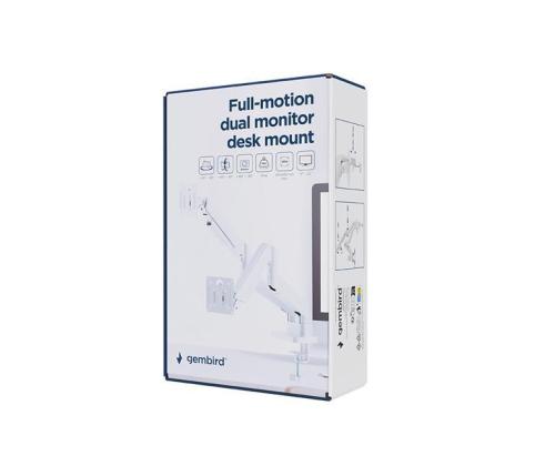 DISPLAY ACC MOUNTING ARM/DBL 17-32" MA-DA2-06-W GEMBIRD