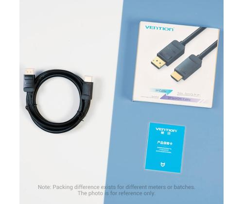 CABLE DP TO HDMI 2M/BLACK HADBH VENTION