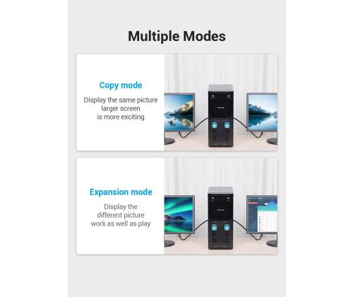 CABLE DP TO VGA 2M/BLACK HBLBH VENTION