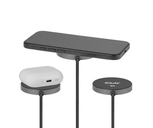 MOBILE CHARGER QI2 MAGSAFE/25W BLACK CAC-3027 CLUB3D