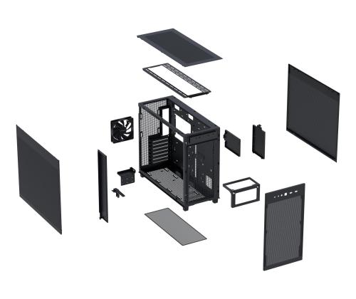 Case ASUS ATX/micro ATX/Mini-ITX Black Midi Tower PC PRIME AP303 MESH BLACK 90DC00V0-B30000