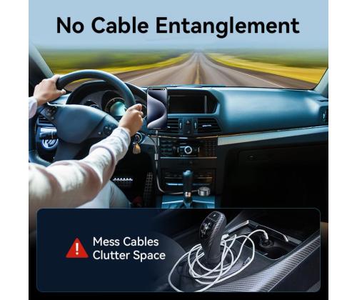 MOBILE CHARGER CAR USB/3P BLACK FFOB0 VENTION