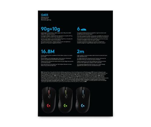 MOUSE USB OPTICAL G403/910-005633 LOGITECH