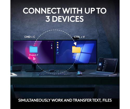 KEYBOARD +MOUSE COMBO MXKEYS S/BLACK 920-011614 LOGITECH