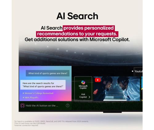 TV Set LG 65 " 4K Ultra HD 3840 x 2160 pixels Flat 16:9 QNED 65QNED70A6A