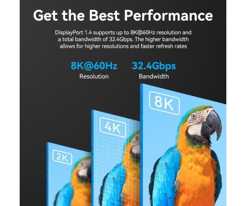 CABLE MINI DP TO DP 2M/BLUE HCFLH VENTION