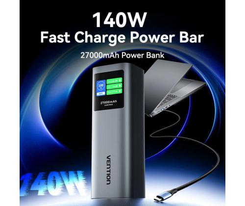 POWER BANK USB 27000MAH 140W/FKEH0 VENTION
