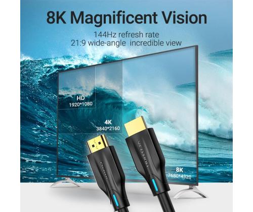 CABLE HDMI 8K/3M BLACK AANBI VENTION