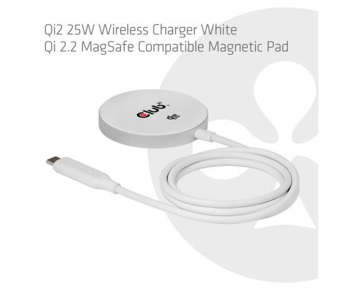 MOBILE CHARGER QI2 MAGSAFE/25W WH CAC-3026 CLUB3D