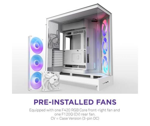 Case NZXT ATX/micro ATX/Mini-ITX/EATX White Midi Tower PC CM-H92FW-R1