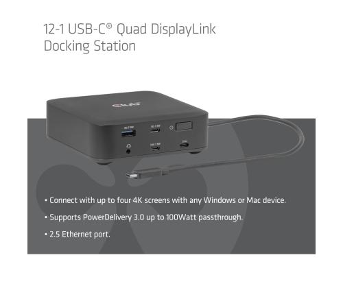 NB ACC DOCKING STATION 12IN1/USB-C 100W CSV-2542 CLUB3D