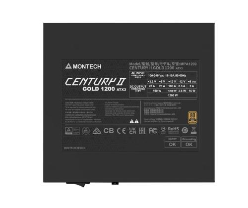 Power Supply MONTECH CENTURY II ATX 1200 W CENTURYII1200