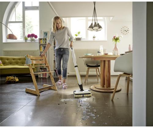 Vacuum Cleaner KARCHER Dry&wet Electric broom White/Black/Yellow Bagless Battery  4.3 kg 1.055-701.0