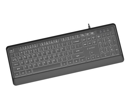 KEYBOARD MULTIMEDIA USB ENG/BLACK KB-UML-04 GEMBIRD