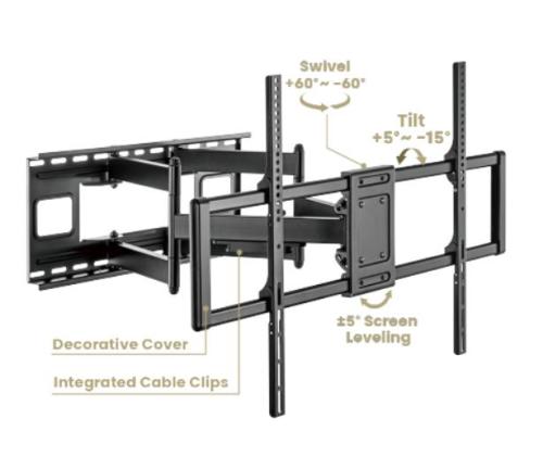 TV SET ACC WALL MOUNT 60-120"/WM-120ST-01 GEMBIRD
