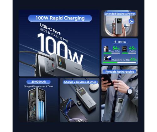 POWER BANK USB 20000MAH 100W/FKCH0 VENTION