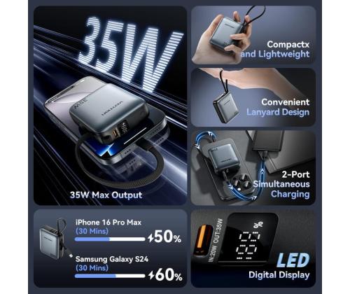 POWER BANK USB 10000MAH 35W/MINI BEIGE FHEN0 VENTION