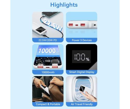 POWER BANK USB 10000MAH 22.5W/BLACK FHKB0 VENTION