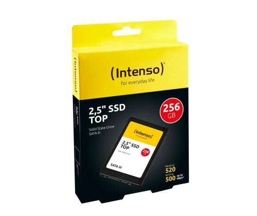 SSD INTENSO 256GB SATA 3.0 SLC Write speed 500 MBytes/sec Read speed 520 MBytes/sec 2,5" 3812440