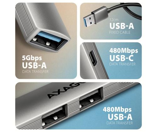 I/O HUB USB3.2 4PORT/0.12M HUE-STA AXAGON