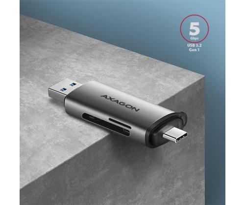 MEMORY READER USB-C+USB3.2 2SL/SD/MICROSD CRE-SAC AXAGON