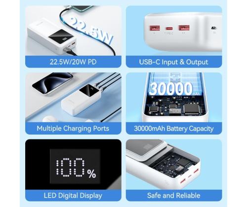 POWER BANK USB 30000MAH 22.5W/BLACK FHMB0 VENTION