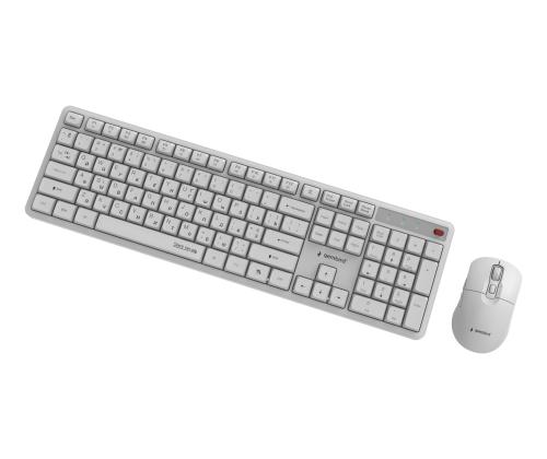 KEYBOARD +MOUSE WRL CYRILLIC/WHT KBS-WMS-01-W-CYRL GEMBIRD