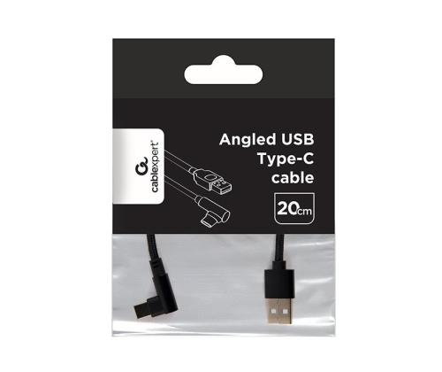 CABLE USB2 TO USB-C ANGLED/CC-USB2-AMCML-0.2M GEMBIRD