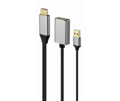 I/O ADAPTER HDMI TO DP/BLACK A-HDMIM-DPF-02 GEMBIRD