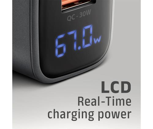 MOBILE CHARGER WALL USB 67W/GAN 2PORT ACU-PQ67D AXAGON