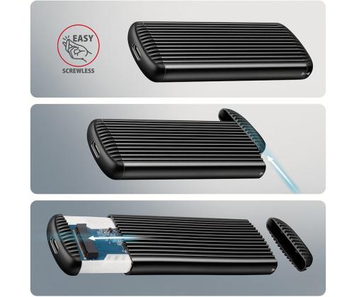 SSD ACC ENCLOSURE M.2 NVME/USB-C EEM2-SC AXAGON