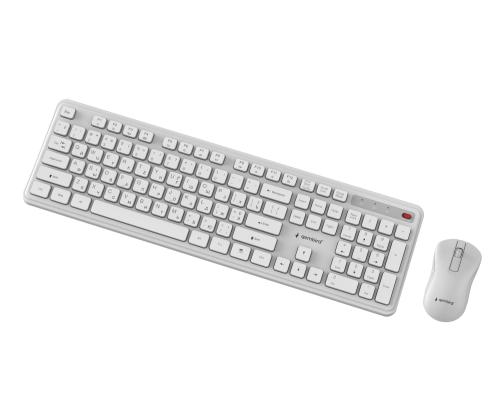 KEYBOARD +MOUSE WRL CYRILLIC/WH KBS-WPS-01-W-CYRL GEMBIRD