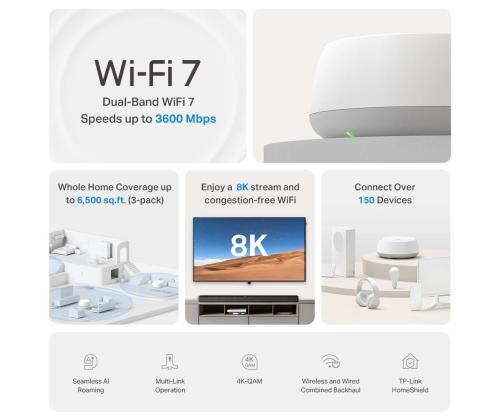 Wireless Router TP-LINK 3-pack Mesh Number of antennas 4 DECOBE22(3-PACK)