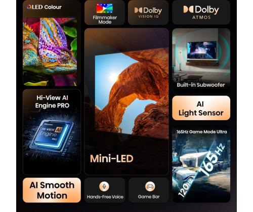 TV Set HISENSE 100 " 4K Ultra HD 3840 x 2160 pixels Flat 16:9 ULED 100U7Q