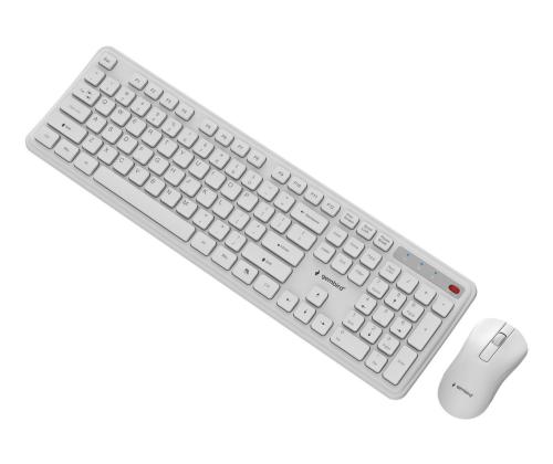 KEYBOARD +MOUSE WRL ENG/WH KBS-WPS-01-W GEMBIRD