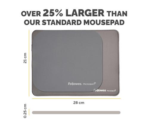MOUSE PAD BREYTA XL/GREY 100139316 FELLOWES