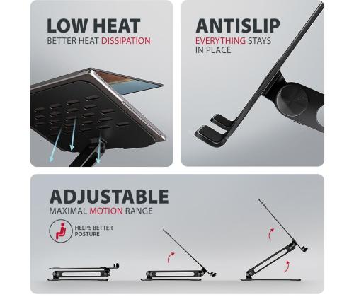 NB ACC STAND 10-17.3"/ALUMINUM HQ STND-LQB AXAGON