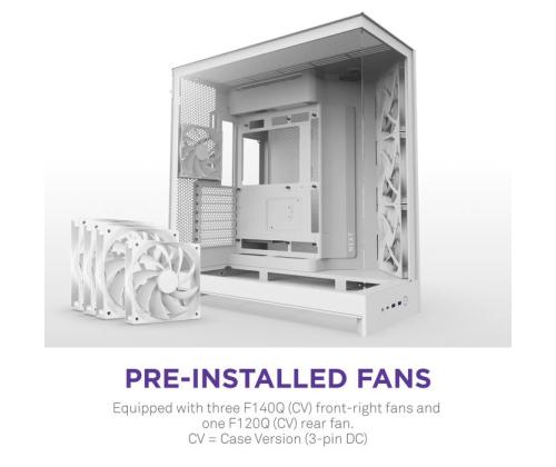 Case NZXT ATX/micro ATX/Mini-ITX/EATX White Midi Tower PC CM-H92FW-01