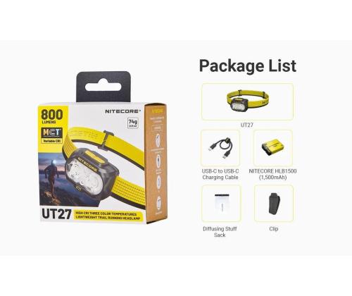HEADLAMP UT SERIES 800LUMENS/UT27 MCT NITECORE