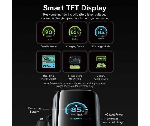 POWER BANK USB 20000MAH 165W/GRAY TFT DISPLAY FKFH0 VENTION