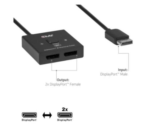 VIDEO SWITCH DP 2IN-1/CSV-1009 CLUB3D
