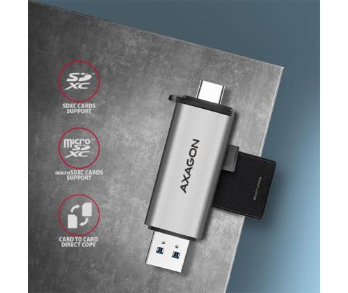 MEMORY READER USB-C+USB3.2 2SL/SD/MICROSD CRE-SAC AXAGON