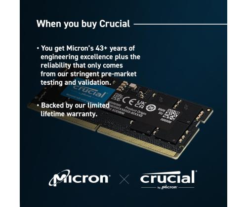 NB MEMORY 96GB DDR5-5600 SO/KIT2 CT2K48G56C46S5 CRUCIAL