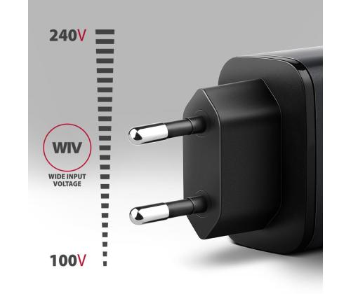 MOBILE CHARGER WALL USB 67W/GAN 2PORT ACU-PQ67D AXAGON