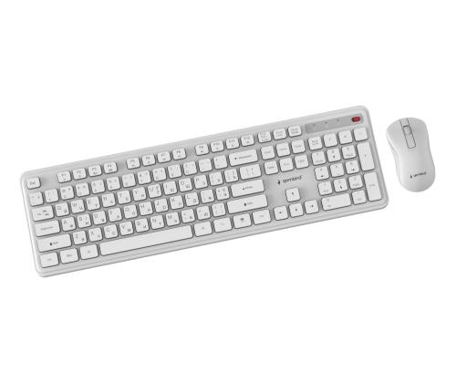 KEYBOARD +MOUSE WRL CYRILLIC/WH KBS-WPS-01-W-CYRL GEMBIRD