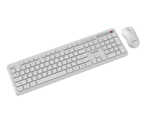 KEYBOARD +MOUSE WRL ENG/WH KBS-WPS-01-W GEMBIRD