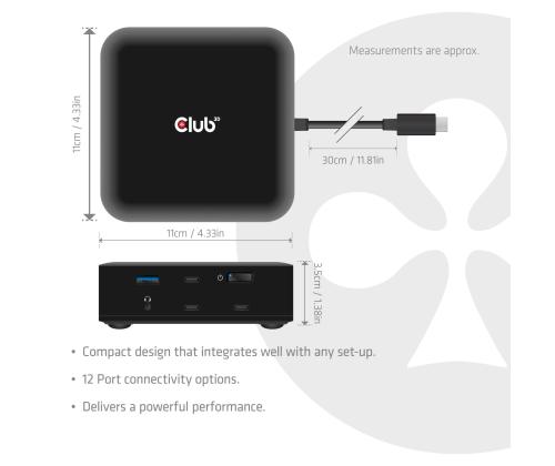 NB ACC DOCKING STATION 12IN1/USB-C 100W CSV-2542 CLUB3D